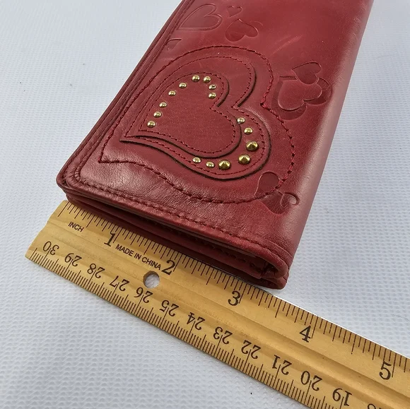 Fossil Women's Red Hayley Flip Wallet - Picture 8 of 9